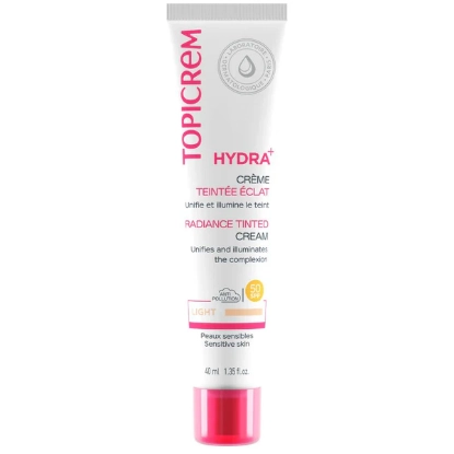 TOPICREM HYDRA+RADIANCE TINTED LIGHT CREAM SPF50 40ML