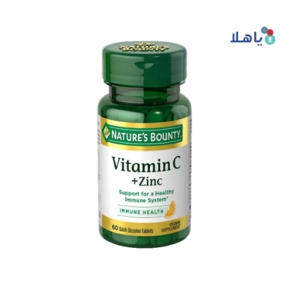 NATURES BOUNTY VIT C+ ZINC 60TAB