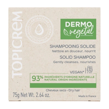 TOPICREM DERMOVEGETAL SOLID SHAMPOO 75GM